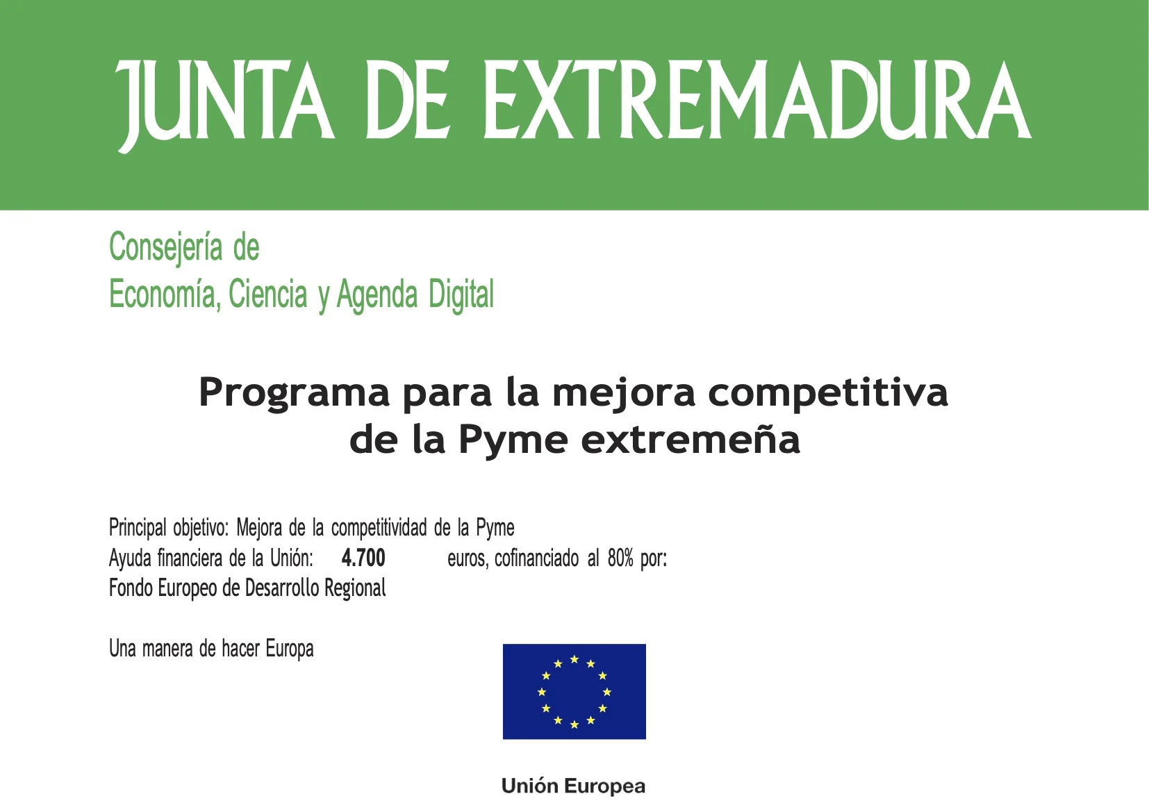 Mejora Competitiva Pyme Extremeña — UNE 166002 (I+D+i)